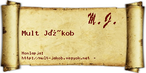 Mult Jákob névjegykártya